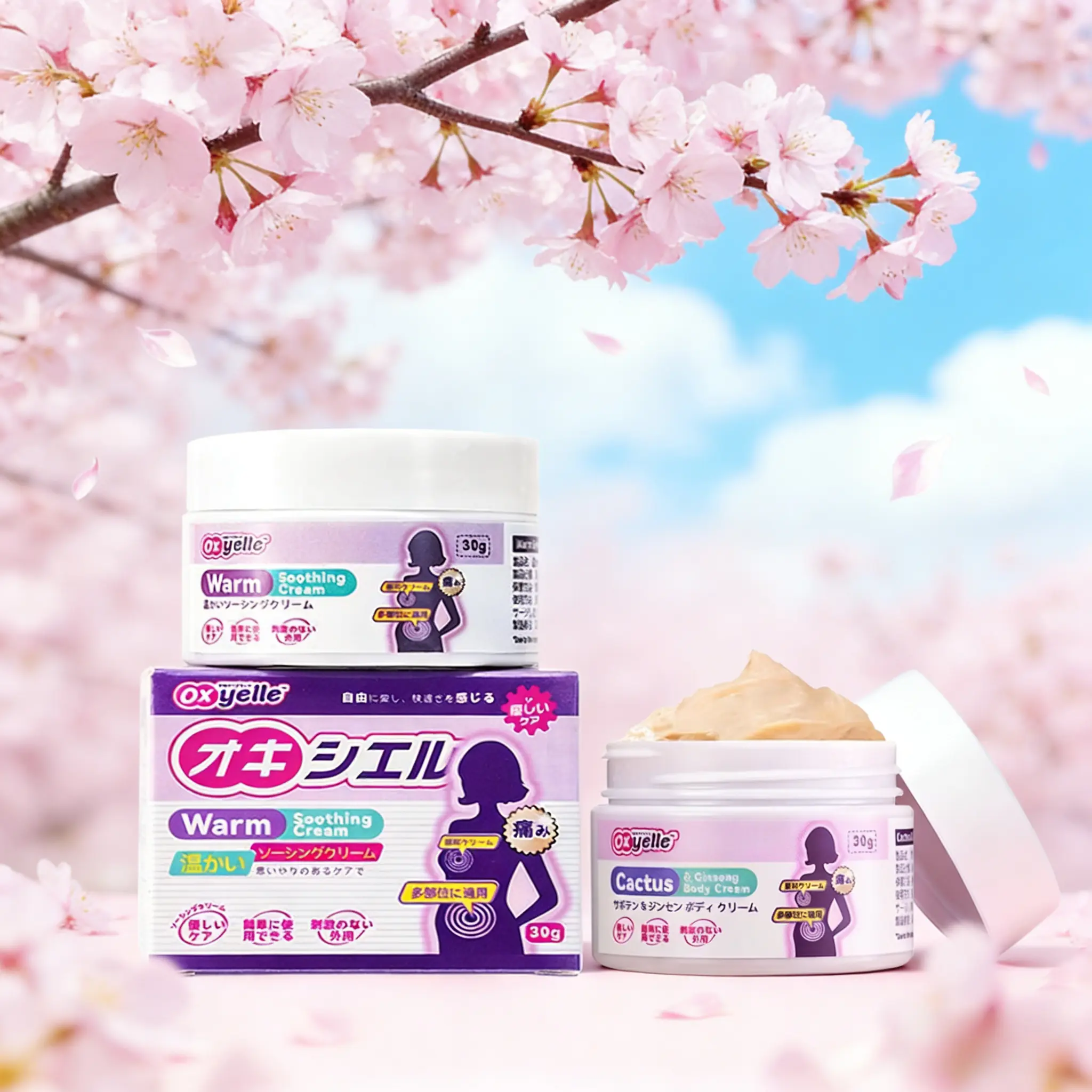 Oxyelle 1 Body Care Cream Uterine Warming Gel, Ginseng Extract, Rose Extract, Take Care of Women Every Month, Making Them Feel Warm and Comfortable,Used to warm the body