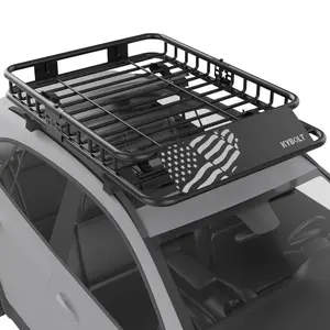 GARVEE Versatile GARVEE Roof Rack Baskets in Multiple Sizes: 49"x36"x5", 64"x39"x6", and 51"x36"x5". Ideal for SUVs, these black cargo carriers enhance your vehicle's storage capacity for all your travel needs.