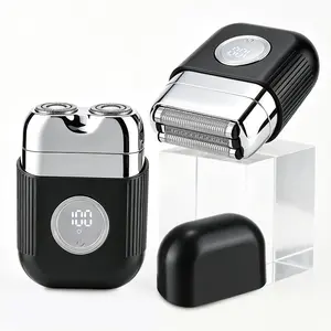 9000RPM Men‘s Electric Shaver – Dual-Head Rotary & Foil Mix, Wet/Dry Use with Smart Digital Display, 60-Day Battery, Magnetic Attachment, Perfect Travel Companion