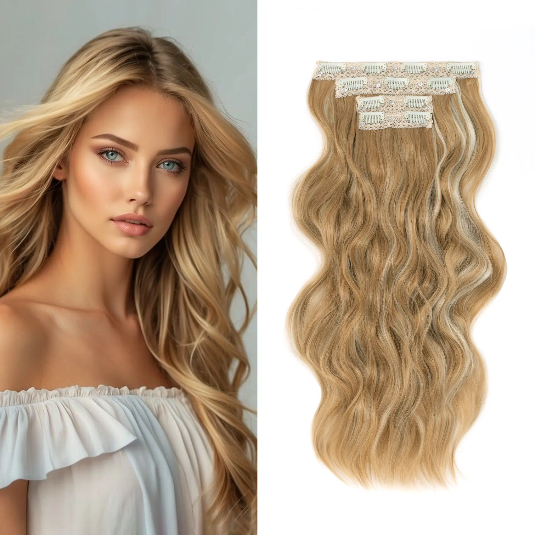 Honey Blonde Mixed Bleach Blonde 