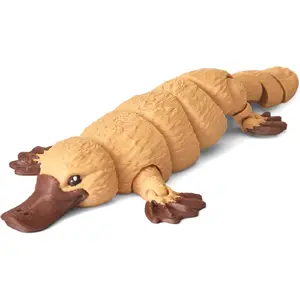 3D Printed Creature Flexible Animals - 6.1 Inches Fidget Animal for Desk Décor (Duck-Billed Platypus)