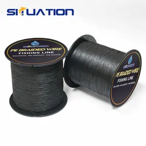 SIIUATION 4-strand black, gray, PE braided fishing line - tough and smooth, 300 meters/328 yards, suitable for sea and freshwater fishing, fishing equipment, outdoor fishing, streamlined spool design, durable fishing line, Fishing Accessories