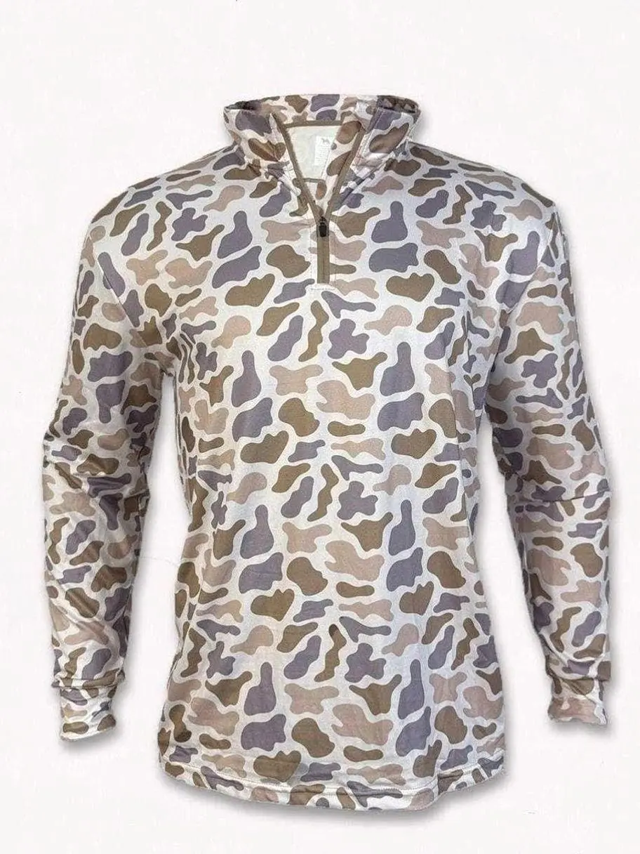 Realtree Camo Zip Long Sleeve Hoodie | Tactical Outdoor Pullover | Hunting & Camping Gear
