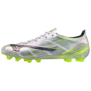 Mizuno Alpha 2 Japan Unisex Soccer Cleats with Comfort, Slip-Resistant, and Durable Features in Silver-Green Trending Shoes, House White Official Shoes to Get / Maison Mihara