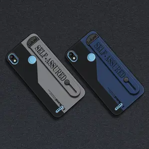 Dirt-resistant Kickstand Phone Case For infinix X5515/Smart2 masculine protective Wristband Anti-knock Anti-dust Silicone Plain color Durable mature Shockproof personality simple