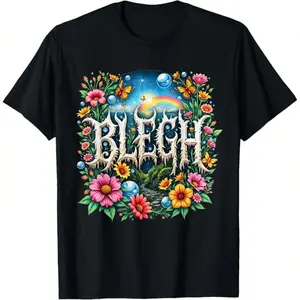 Cute Deathcore Design Metalcore Blegh Men's Summer Casual T-Shirt, Comfortable - Breathable, Soft, Slightly Stretching, Street Hip Hop Style T-Shirt   All-Season Wear Individuality Unisex Top 220gFashion	Unisex T-shirts M-5XL