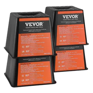 VEVOR Trailer Jack Block, 6000 lbs Capacity per RV Leveling Block, High - quality Polypropylene RV Camper Stabilizer Blocks, RV Travel Accessories Use for Any Tongue Jack, Post, Foot, 5th Wheels, 4 - PackVEVOR Super Brand Day