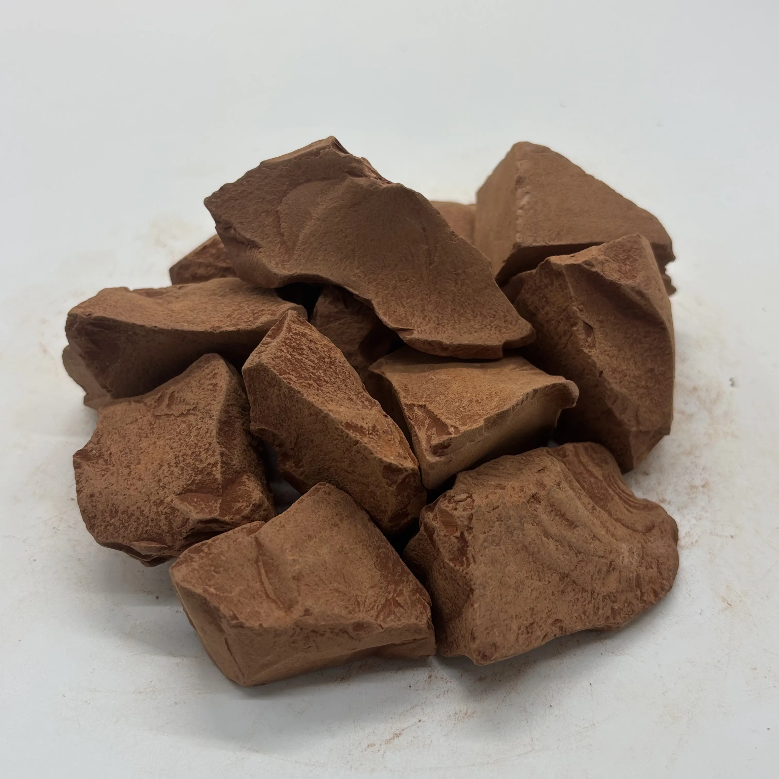 200g (7oz) Edible Ural Red Kaolin Clay Chunks - Natural Cosmetic Grade, No-Additive, Hard-Brittle, Slightly Sticky When Dampened Airdry Clay for Home & Garden Soil Use