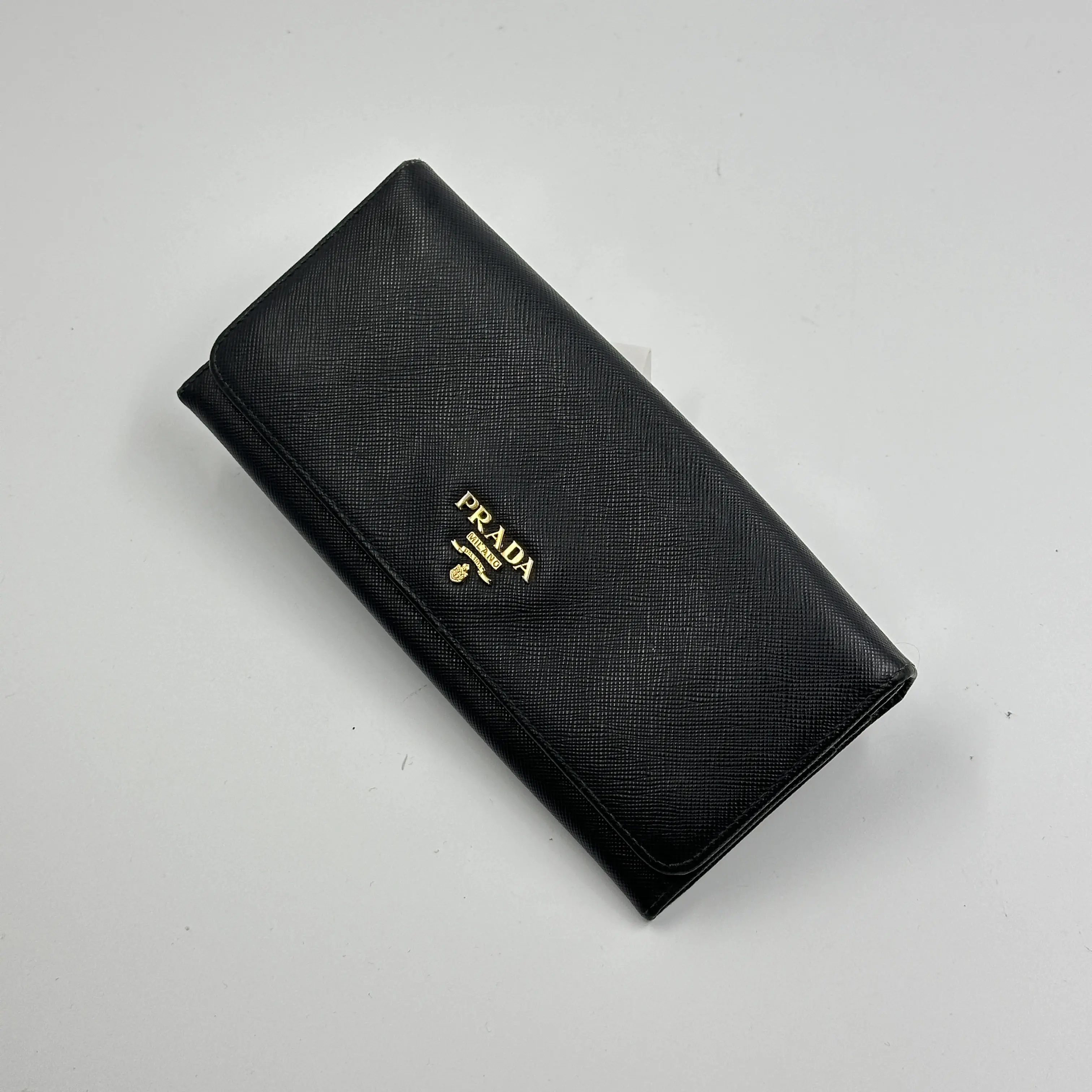 Pre-owned PRADA Large Saffiano Leather Wallet A101468