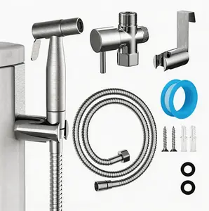 Handheld Bidet Sprayer for Toilet, Stainless Steel Toilet Bidet Sprayer Set, Leak-Proof Hose with Dual Adjustable Water Pressure Modes, US Standard, for Feminine Hygiene, Cloth Diaper Cleaning, Baby & Pet Washing Kit