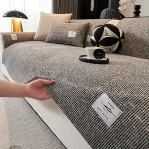 Modern Style Solid Color Sofa Cushion, 1 Count Non-Slip Cushion, Soft Comfortable Sofa Slipcover, Machine washable, pet-friendly furniture covers, stylish bedroom accessories, quilted sofa covers, Soft Sofa Protector