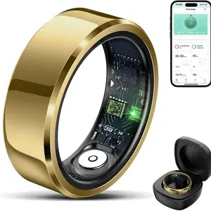 new Smart Ring Blood Pressure Heart Rate Sleep Monitoring Smartring IP68 & 5ATM Waterproof Multi-sport Mode Smartring Man Women