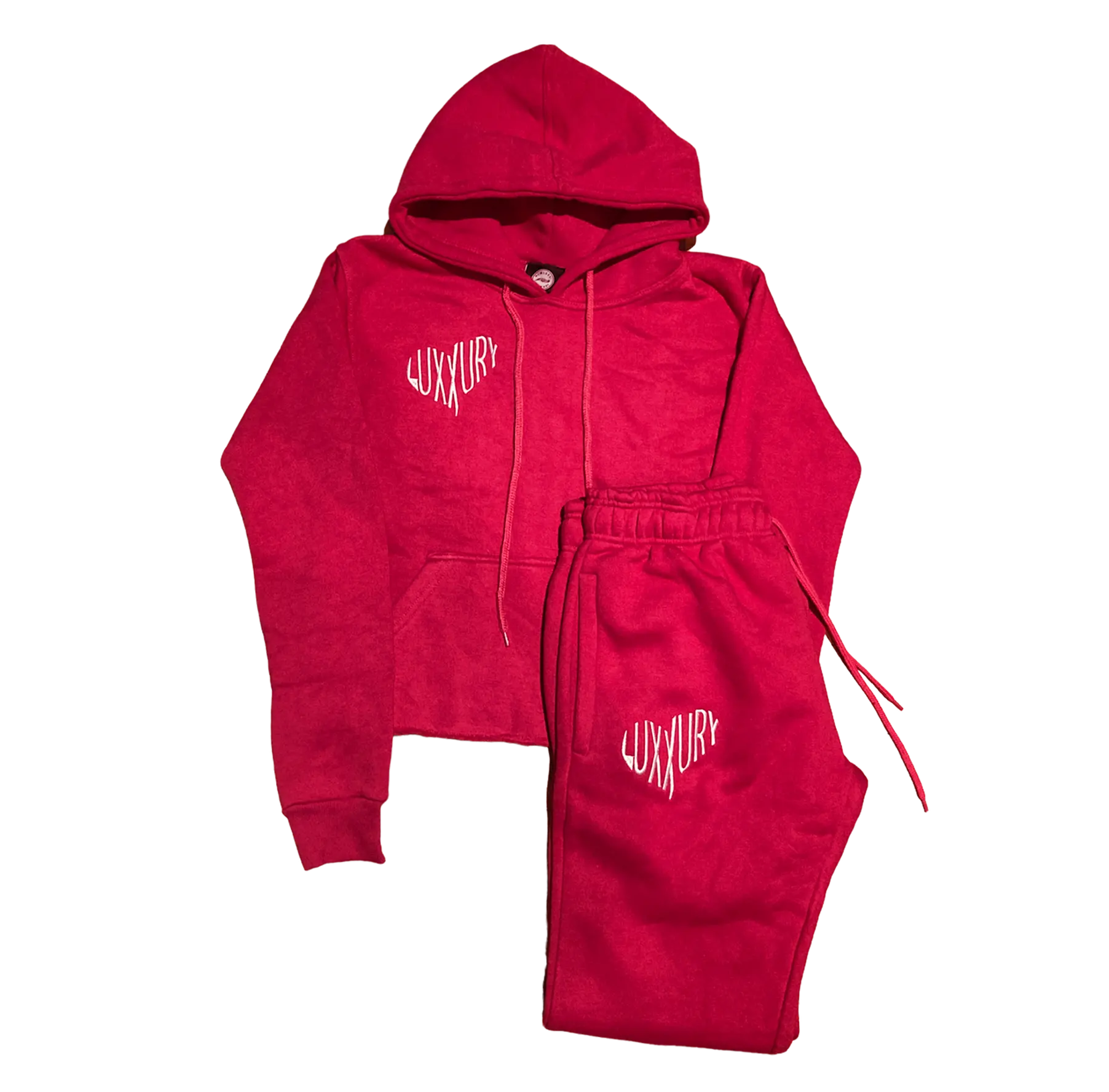 With Love Women's Pink Candy Crop Jogger Set