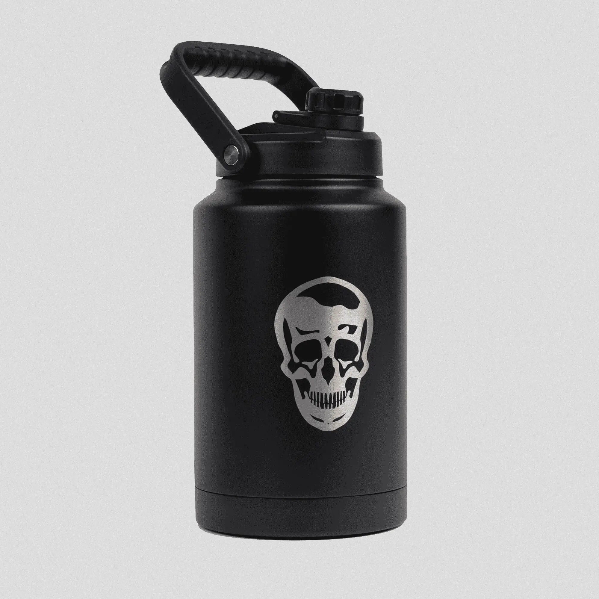 128 oz Stainless Steel Water Bottle with Handle-Carry Lid and Non-Slip Base, Double-Walled Vacuum Insulation Drinkware Flasks