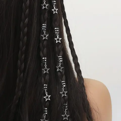 Star Design Hair Ring, Fashionable Braid Hair Accessories for Women & Girls, Trendy All-match & Exquisite Hair Accessories, Hair Decorations for Daily Hairstyle Decoration