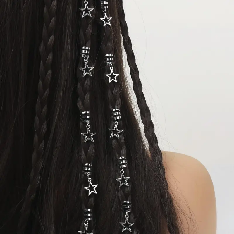 Star Design Hair Ring, Fashionable Braid Hair Accessories for Women & Girls, Trendy All-match & Exquisite Hair Accessories, Hair Decorations for Daily Hairstyle Decoration