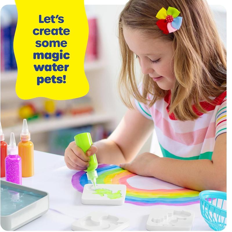 Aqua Fairy Water Gel Kit for Kids, Magic Water Elf Toy Kit with 20 Colors Magic Gel, Aqua Fairy kit with 10 Shape Molds, Crate Your Own Magic Elf Kits Water Pets Craft Kits for Kids