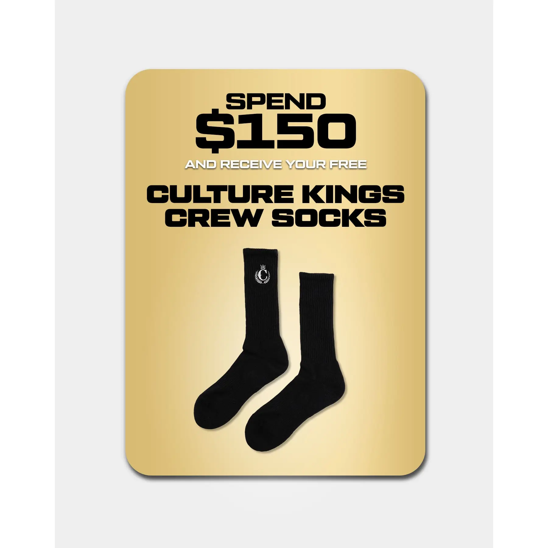Culture Kings CK NOT-FOR-SALE Crew Socks Black/White Culture Kings CK NOT-FOR-SALE Crew Socks Black/White