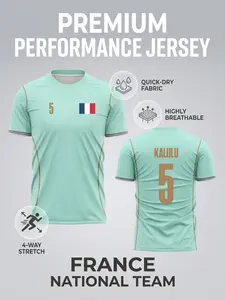 2026 French Style Football Shirt for Men, Quick-Dry Technology, Breathable Mesh, Ergonomic Sports Wear, All Seasons Casual T-Shirt