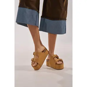 AZALEA WANG ALGEDI TAN PLATFORM SANDAL