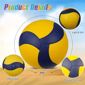 Blue Color Classic Size 5 Volleyball Set, Soft Volleyball, High Wear-Resistant PU Material, Ideal for Training and Outdoor Use, Long-Lasting Sports Gift