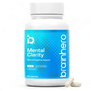 Brain Hero Cognitive Health Support - Brain Health - 1075mg of Targeted Nutrition for Men & Women - Natural Support for Memory, Focus, and Mood - 60 count - Non-Gmo - Vegan capsules 30-Day Supply