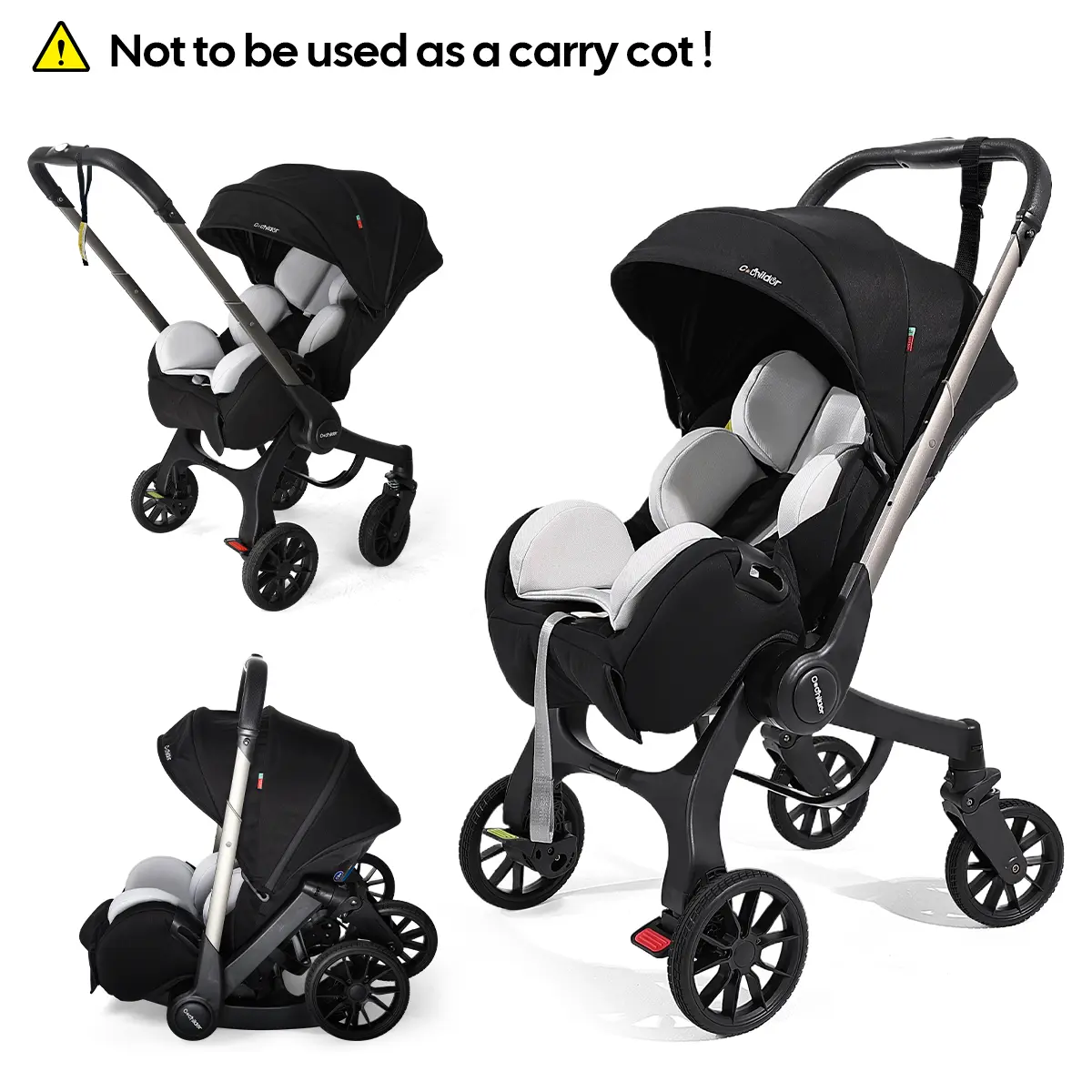 Cochildor Foldable Stroller - Full-Size Pushchair with Adjustable Seat Angle, Sturdy Frame, Large Canopy & Padded Seat, Comfortable Infant Stroller for Everyday Walks & Outdoor Use