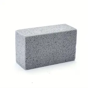Single Gray Pumice Stone for Heavy-Duty Kitchen & Bathroom Cleaning​ – 10x7x4cm Dense Block, Multi-Surface Scrubber, Removes Stubborn Grime from Tiles & Cookware