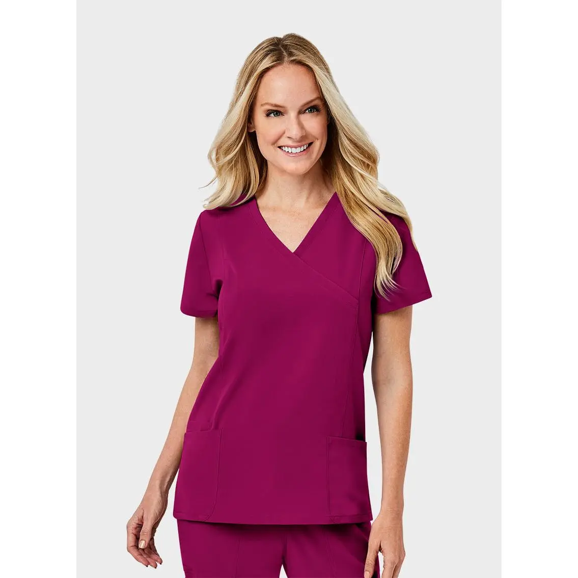 Maevn IMAGE IM1110 Ladies 3-Panels Mock Wrap Top (Final sale)