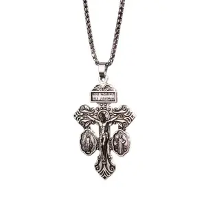 El Crucifijo del Perdón y Colgante . Cadena - Vatican-Approved Catholic Sacramental with San Benito & Miraculous Medal for Full Indulgence & Purgatory Souls Protection