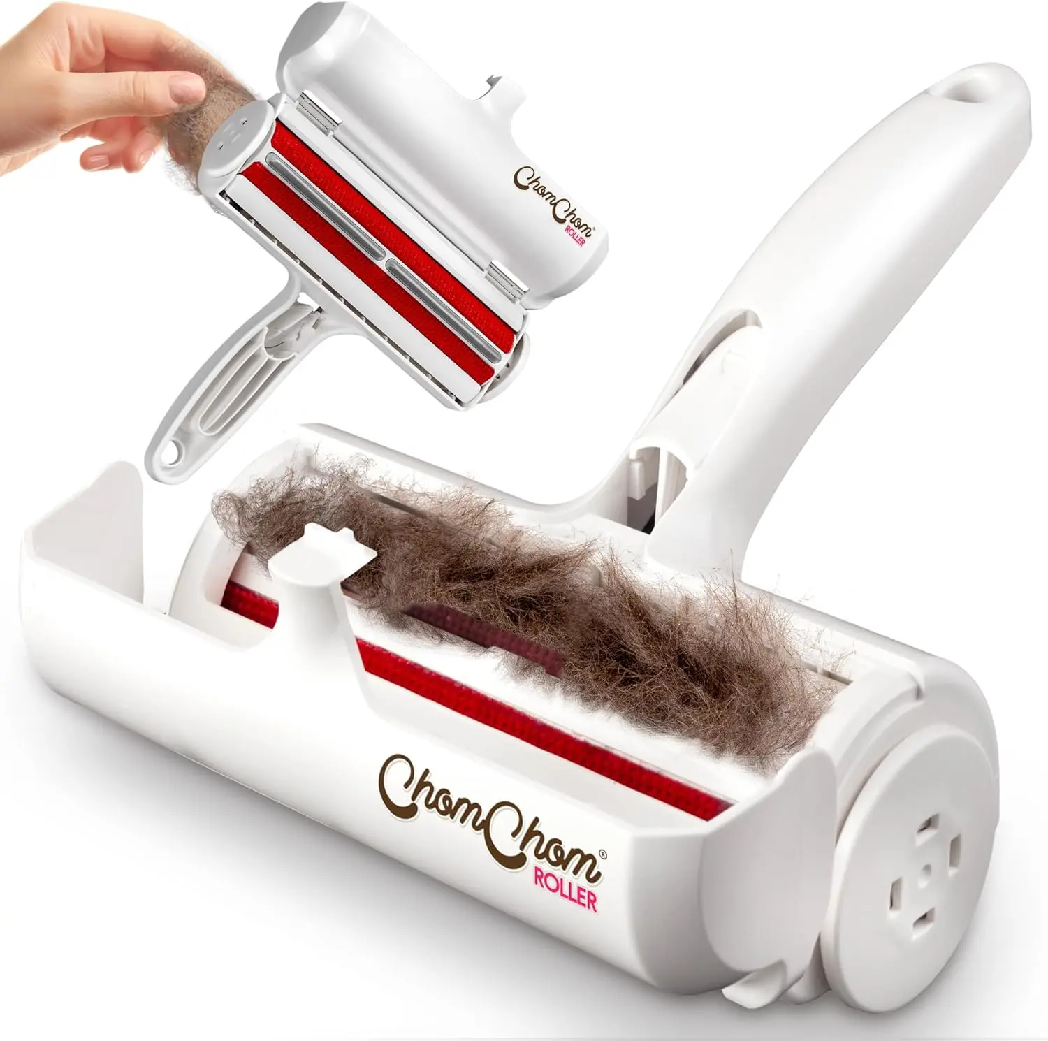 Chom Chom Roller Pet Hair Remover and Reusable Lint Roller for Dogs and Cats Grooming