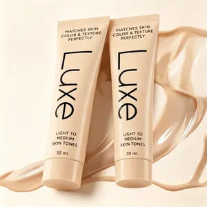LUXE COLOR CHANGING FOUNDATION, Auto Skin Tone Shifting Formula, Buildable Light-to-Dark Coverage, 12 Hour Longwear, Natural Dewy Glow, Fix Wrong Shades & Uneven Complexion Flawless Makeup