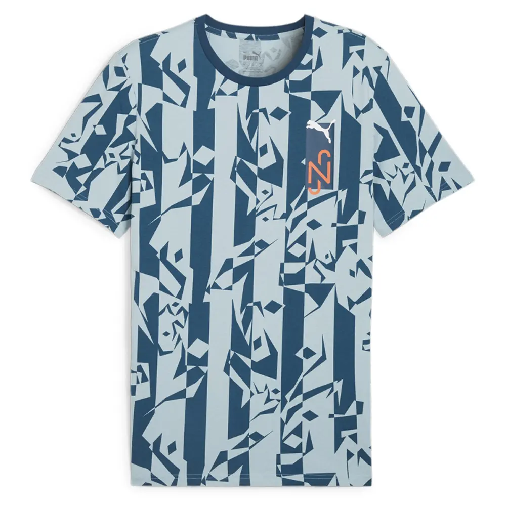 PUMA Mens X Neymar Jr Creativity Graphic Casual Tops Casual Crew Neck - Blue