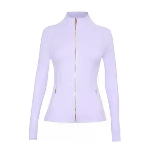 Regular Jacket Slim Fit Thin Sport Fitness Yoga Wear Stand Collar Outerwear for Women s