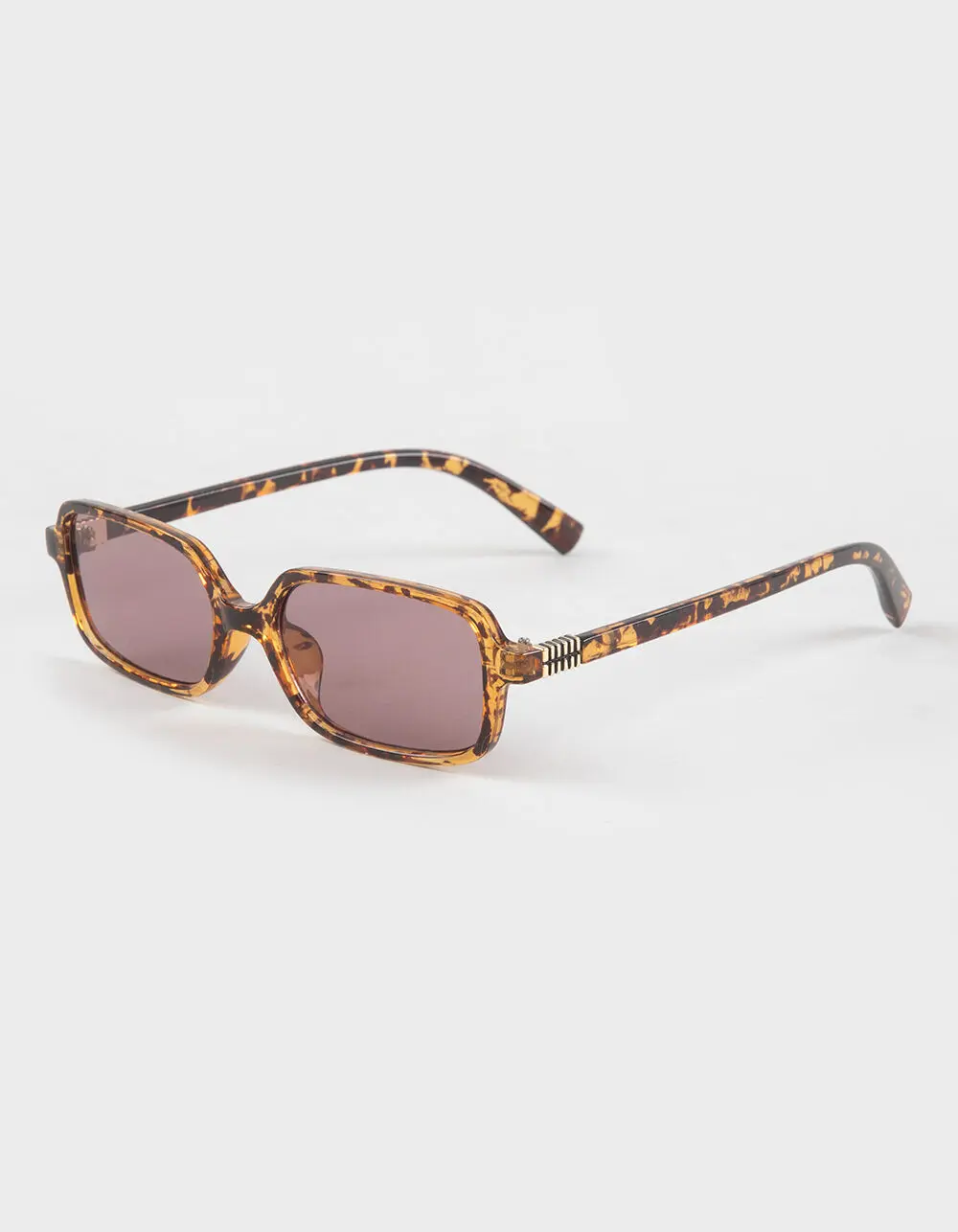 RSQ  Womens Rectangle Plastic Sunglasses, Tortoise