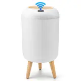 Pukomc Touchless Smart Induction Trash Can - ABS Smart Bin, Motion Sensor, Waterproof Nordic Style Household Kitchen Apartment Stuff, Space-Saving Eco-Friendly Home Supply for Wardrobe, Laundry Rooms
