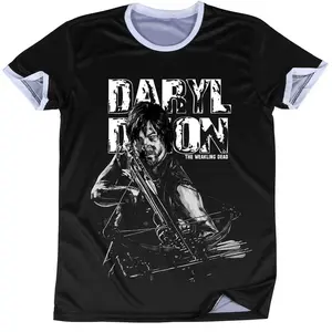 The Walking Dead 3D Oversize Print Rick and Daryl Ringer Tshirts