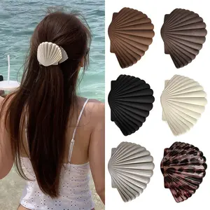 New shell hair clip with a flat, high-end feel, versatile shell hairpin for women, shark clip for the back of the head, factory direct