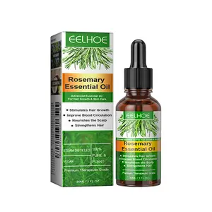 Rosemary Hair Growth Oil for Thicker Fuller Hair, Natural Scalp Care & Hair Loss Treatment with Ginger & Coconut Oil, Nourishing Hair Serum for Dry Damaged Hair, Unisex Volumizing Scalp Treatment (30ml)
