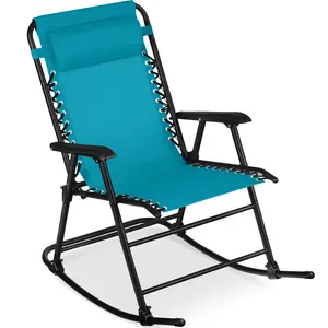 Best Choice Products Folding Outdoor Zero Gravity Rocking Lounge Chair w/ Headrest Pillow Best Choice Products Folding Outdoor Zero Gravity Rocking Lounge Chair w/ Headrest Pillow