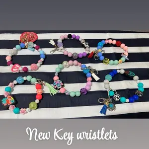 New Key Wristlets Customized Beaded Pens Keychains & More Colorful Bead Accessories for Everyday Use