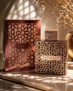 Rayhaan Divine Copper Geometric Unisex Fragrance Bottle, Premium Long-Lasting Scent