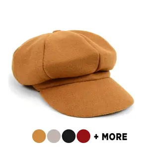 Women's Wool Beret Style Cabbie Baker Cap