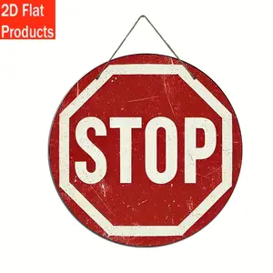 Vintage Round Wooden Parking Sign Wall Art, Retro Decor with Distressed Red and White Design, Classic Traffic Symbol, Perfect for Bars, Cafes, Beach Houses, Game Rooms, Backyards