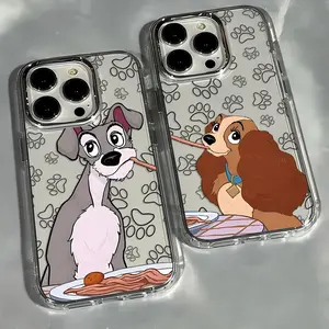 Cartoon Lady And The Tramp Phone Case For iPhone 17 16e 16 15 14 13 12 11 mini Pro Max X XR XSMAX 8 7 Air Plus Transparent Cover