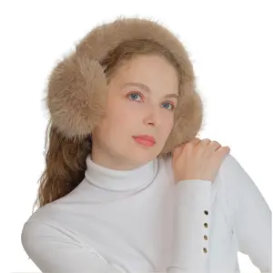 C.C Long Fur Ear Muff for Women - Elegant Cold-Weather Essential with Luxe Warmth