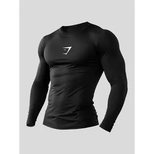 Men's Long Sleeve Athletic Workout Shirt, Breathable Quick-Dry Gym Top for Training & Daily Wear