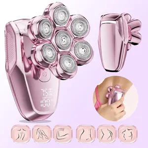 Women's Day Gift Pink 7D Body Electric Shaver for Women | IPX8 Waterproof Dry/Wet Razor + LED Display & Type-C Charge