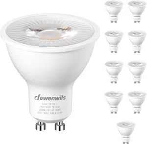 10-Pack GU10 LED Bulb , 3000K Warm White GU10 Bulb Replacement for Track Lighting, 500LM, 7W(50W Equivalent) LED Light Bulb for Kitchen, Range Hood, Living Room, Bedroom
