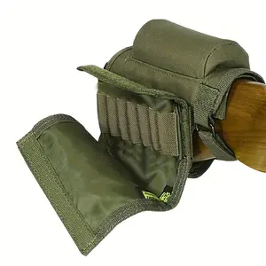 1 Piece Recoil Holster, 7 Holes Bullet Pouch Removable Cheek Rest Pouch - Cheek Rest Bullet Pouch 2-in-1 Design for Tactical Outdoors